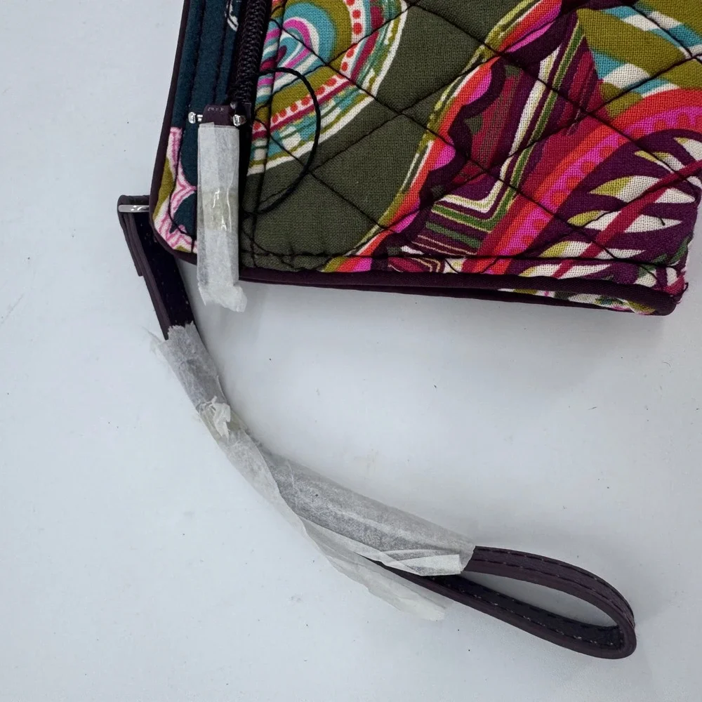 Vera Bradley Heirloom Paisley Quilted RFID Grab‎ & Go Wristlet Wallet New